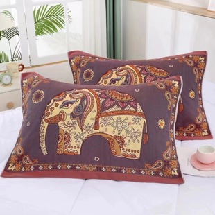 Internet Celebrant Six-Layer Cotton Colored Cotton Pillow Towel Soft Breathable Household Four Seasons Gauze Pillow Towel Adult Cartoon Jacquard Pillow Towel