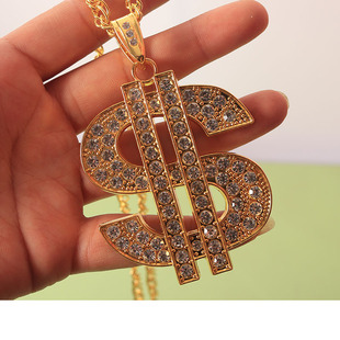 Hip Hop Simulation Big Gold Chain Men's Gold Plastic Necklace Performance Props Social Super Thick Exaggerated Gold Necklace