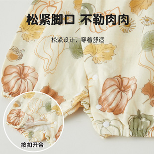 Summer Newborn Bamboo Cotton Gauze Body Clothes Ultra-thin Breathable Baby Hatshirt Climbing Clothes Summer Children's Wear Short Sleeve