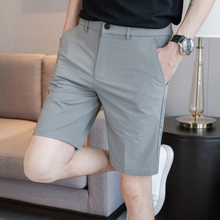 Summer New Suit Shorts Men's Trendy Fashion All-match Slim-fit Thin Five-point Casual Trousers K2277