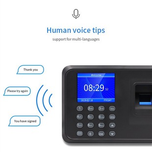 Fingerprint Punch-in Time Attendance Machine/english Version Upper and Lower Class Punch-in Device Supports Multi-language Version