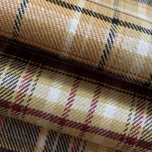 Large in stock polyester cotton sanding double-sided twill plaid yarn-dyed fabric clothing shirt skirt suit fabric