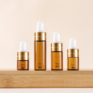 2ml brown dropper bottle 3ml essence oil bottle glass sample bottle 1ml transparent essence stock solution is bottled 5ml
