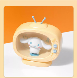 MINISO Famous and Excellent Sanrio Night Light Mini TV Shape Bedroom Bedside Sleeping Girl Table Lamp