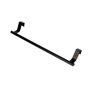 Manufacturers in stock stainless steel single-pole towel rack kitchen non-perforated black hanging pole cabinet door back type cloth rack