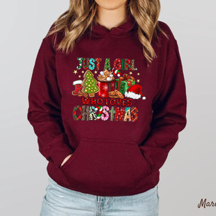 Women's Christmas Hoodie Just A Girl Who Loves Christmas