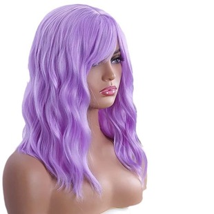 Foreign Trade Wig Women's Wool Rolls Corn Hot Mid-length Curly Shoulder Hair Short Curly Hair European and American Style Chemical Fiber Hair
