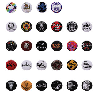 Creative Cartoon Shape Animation Peripheral Printing Tinplate Metal Brooch Buckle Clothes Bag Pin Rock Badge