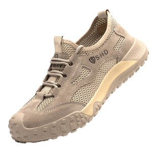 Labor Protection Shoes Men's Anti-smashing and Anti-piercing Summer Breathable Lightweight Mesh Shoes Insulated Wear-resistant Soft-soled Work Shoes Old Protection Shoes
