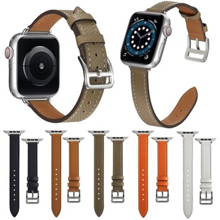 Для Apple Watch Ремешок AppleWatch Кожаный сафьяно Тонкий однокруговой ремешок Тонкий тонкий ремешок