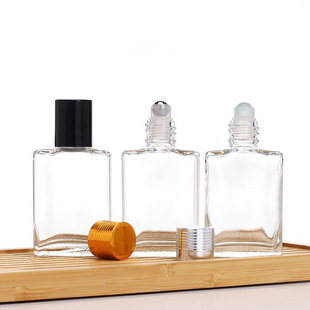 Wholesale 15ml30ml50ml essence oil bottle split bottling square dropper bottle flat square bottle transparent glass bottle