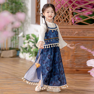 Девушка Hanfu весна и осень 2025 новый иностранный стиль национальный стиль девушка ребенок китайский стиль костюм новый китайский костюм