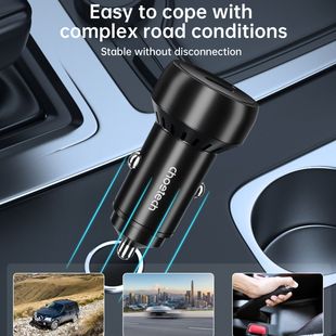 Cross-border new 60W high-power car charger dual-port PD + QC charging durable car accessories