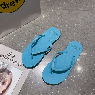 New Arrival Flip-Flops Women's Summer Non-Slip Outfit Cyber Celebrity Cartoon Clip Toe Flat Seaside Beach Sandals Ins Trendy