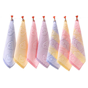 Children's Towel Face Wash Household Non-Pure Cotton Cotton Kindergarten Boys and Girls Absorbent Baby Soft Rectangular Toddler
