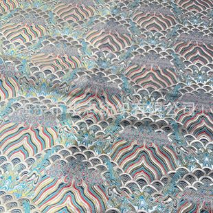 75cm sea wave round gold thick ethnic jacquard garment fabric vest vest skirt trim fabric