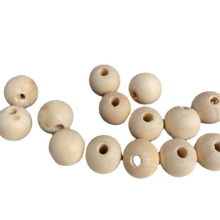 Cross-border special for Hemu loose beads raw wood color Hemu beads Lotus wood beads Christmas ornaments tassel beads wholesale