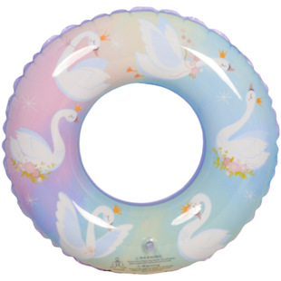 Factory wholesale 50-90# swimming ring thickened children inflatable swimming ring thickened double airbag swimming ring bubble swimming ring