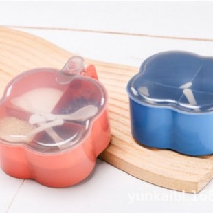 Sipongge Seasoning Box Household Integrated MSG Salt Sugar Seasoning Storage Box Kitchen with Lid and Spoon Seasoning Box Wholesale