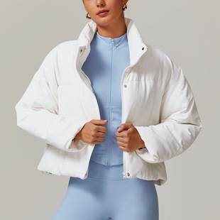 Winter Cross-border New Warm Down Jacket Women's White Duck Down Fashion Comfortable All-match Long Sleeve Down Jacket 9036
