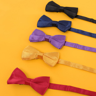 Children's Bow Tie Boy's Solid Color Student's Campus Speech Accessories Children's Flower Girl's Red Black Girl's Collar Flower Trend