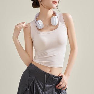 2025 Women's Square Collar Camisole Slim-fit Comfortable Camisole with Inner Wearing Outer Base Camisole Short Camisole
