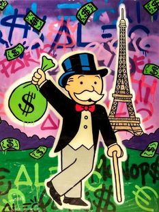 Граффити Монополия Alec Monopoly Холст роспись настенная роспись стены искусство спальня гостиная современная декоративная роспись