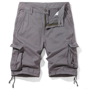 2025 Summer Foreign Trade Men's Fashion Trendy plus size Pants Crock Shorts Cotton Multi-Pocket Mid-Pants