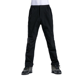Outdoor wholesale combat pants men's and women's windproof water wear-resistant warm thickened fleece autumn and winter couple's soft shell climbing pants