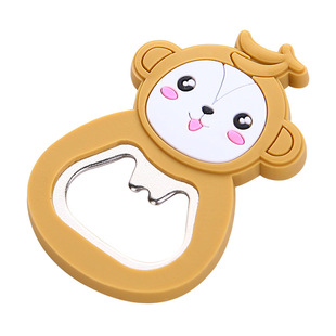 Cartoon Cute Silicone Multifunctional Wine Opener Wine Bottle Opener Beer Bottle Opener Creative Refrigerator Sticker