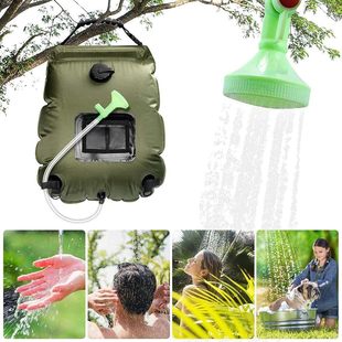 Outdoor Portable Shower Bag 20L Solar Heated Camping Shower Bag Detachable Bath Water Storage Bag