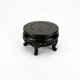 mahogany bracket ornaments Buddha stone solid wood round base flowerpot base vase teapot incense burner bracket