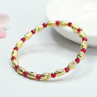 As soon as Yu cultivates ruby bracelet red corundum cut face bead bracelet ancient jewelry wholesale generation CB4050910
