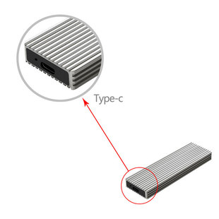 Коробка жесткого диска M.2 USB3.1Type-C Turn M.2NGW Коробка для твердотельного жесткого диска Металлическая внешняя коробка для мобильного жесткого диска