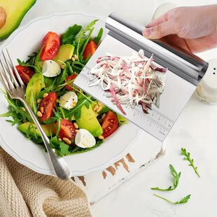 Cross-border hot-selling stainless steel noodle cutter with scale dough cutter noodle cutter dough rice rolls scraper kitchen tools