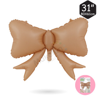 Large Matte Bow Baby Birthday babyshower Party Decoration Fine Packaging Aluminum Film Balloon