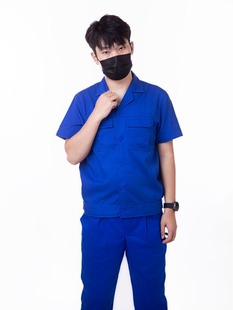 Mechanical logistics handling decoration engineering maintenance summer short sleeve overalls