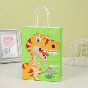 Christmas gift bag small dinosaur cute candy bag cookie snack bag birthday gift bag wholesale