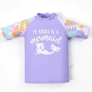 Korean Style Children's Swimsuit Girls' Split Cute Mermaid Baby Short Sleeve Swimsuit Quick-drying Girls' Skirt Swimsuit