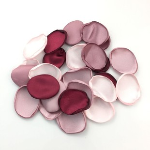 Artificial silk rose flower piece Party decoration burning edge flower piece European and American wedding loose flower piece in stock wholesale