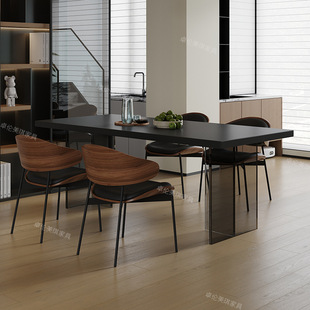 Acrylic Suspension Hanging Rock Plate Dining Table and Chair Combination Italian Minimalist Small Apartment Simple Modern Rectangular Dining Table