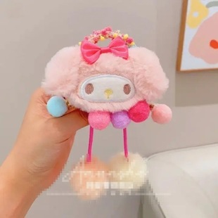 Coolomi hair band children's hair rope cute girl cartoon Sanrio plush tie ball head rubber band hair accessories