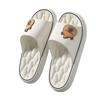 Cute Coal Ball Slippers Women's Summer Outer Wear 2025 New Non-Slip Indoor Home Slippers Men's Summer