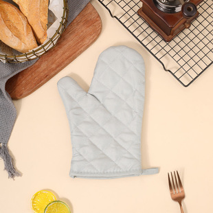 Thickened Anti-scald Heat Insulation Gloves Special Gloves for Oven High Temperature Resistant Cotton Gloves for Microwave Baking
