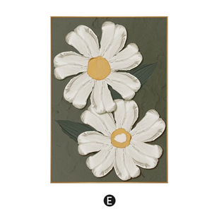 Modern Simple Cream Style Texture Restaurant Decorative Painting High-end Sofa Background Wall Hanging Painting Flower Combination Hanging Painting