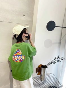 2022 summer new boys' short-sleeved shirt T new Japanese fashion brand children's clothing medium and big children's short-sleeved T fashion high street fashion