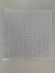 Wholesale Cross-border Gypsum Candle Aromatherapy 26 Alphabet Stickers Digital Metal Stickers Combination Stickers Nail Art Stickers