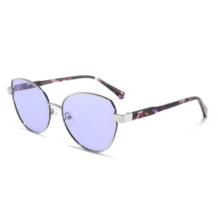 2025 New Women's Sunglasses with Metal Frame, Cat-Eye Style, Versatile, Uv Protection, Acetate Temple, European and American Style, Wholesale Sunglasses