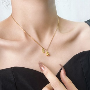 Lucky Gourd Necklace Women's Summer Lucky Treasure Chain High-grade 18K Titanium Steel Color-free Niche Design