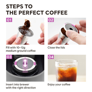 ICafilas совместимый Keurig K-Mini PLUS кофемашина Повторное использование K чашка аппаратного одного отверстия K чашка